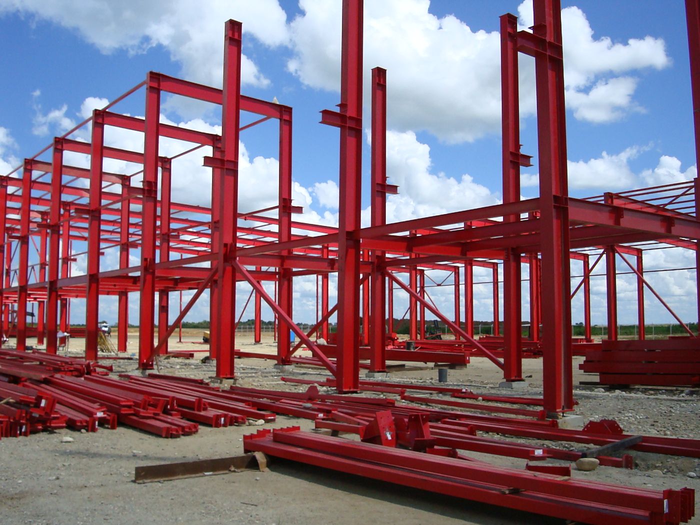Truck assembly plant: main building frames
